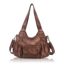 Bolsa Angel Barcelo Fashion Hobo PU Leather Brown para mulheres
