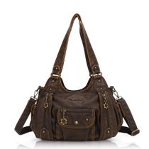 Bolsa Angel Barcelo Hobo Purses PU em couro marrom para mulheres Bolsa Angel Barcelo Hobo Purses PU em couro marrom para mulheres