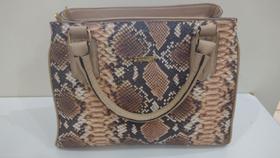 Bolsa animal print couro genuíno