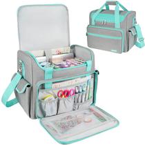 Bolsa artesanal Jaffzora Large com capa para laptop de 15,6" cinza Bolsa artesanal Jaffzora Large com capa para laptop de 15,6" cinza