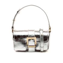 Bolsa Arya Couro Prata Cecconello C2905-10 Bolsa Arya Couro Prata Cecconello C2905-10