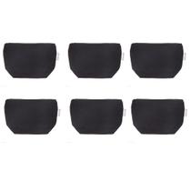 Bolsa Augbunny 100% algodão de 350 ml de lona com zíper, pacote com 6