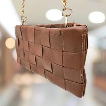 Bolsa Aurora em Couro Amendoa