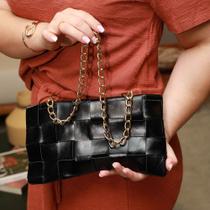 Bolsa Aurora em Couro Preta