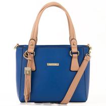 Bolsa Azul c/ rosado e detalhe c/ franja 28.21257B4 Be Forever