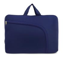 Bolsa Azul Capa Case para Notebook 14.1 Neoprene Resistente à Água com Alça e Compartimento Externo