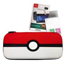 Bolsa Bag Case Estojo Edição Pokebola Pokemon Ball Compatível Console Switch + Película Vidro Switch - Oivo