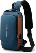 Bolsa Bag Pequena Masculino Couro Tiracolo Transv. Ombro