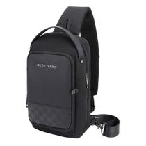 Bolsa Bag Pochcete Transversal Masculina Feminina Preta