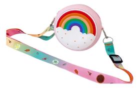 Bolsa Bag Pop It Fidget Toy Empurre Bolha Anti-stress Arco Iris Redonda - D TOYS