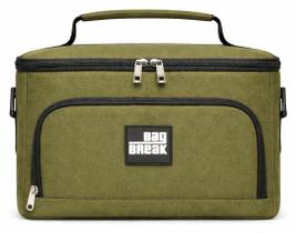 Bolsa Bag Térmica de levar Marmita fitness Verde Escuro Textura Grossa