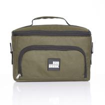 Bolsa Bag Térmica de levar Marmita fitness Verde Escuro Textura Grossa