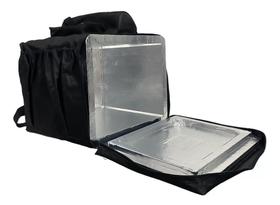 Bolsa bag térmica delivery motoboy 45l com isopor pizza laminado - LK ACESSORIOS
