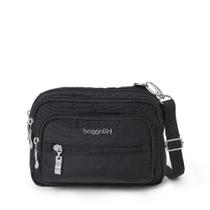 Bolsa Baggallini Triple Zip Bagg Crossbody preta