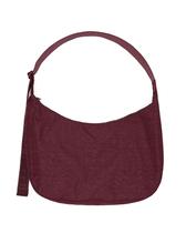 Bolsa BAGGU, bolsa grande de nylon em forma de meia-lua, cor de mogno