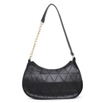 Bolsa Baguete Minimalista Preto Bolsinha Feminina De Ombro Dia A Dia Festa Alça Diferenciada