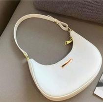 Bolsa Baguete Off Bege material ecológico Média De Ombro Lançamento