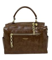 bolsa baú média elegante estonada em material ecológico