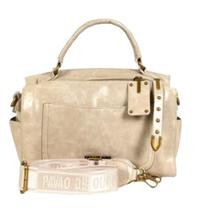 Bolsa Baú Média Estonada em material ecológico com 7 Bolsos