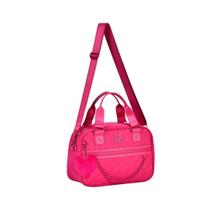 Bolsa Baú Rosa Feminina Rebecca Bonbon Transversal Corrente