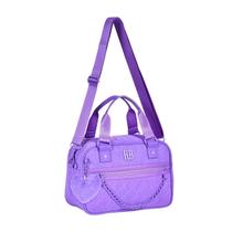 Bolsa Bau Transversal Corrente Lilás M Feminina Rebecca Bonbon RB2972LL