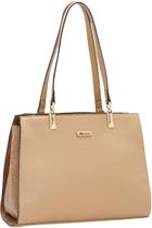 Bolsa Bege Detalhe Croco - Alça de Ombro - Chenson Original