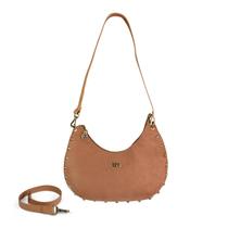 Bolsa Beira Rio Camurça Âmbar Tachas Elegantes Feminina - Bolsa Beira Rio Camurça Âmbar Tachas Elegantes Feminina -
