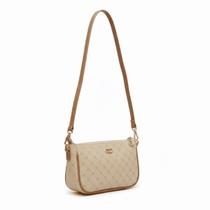 Bolsa Beira Rio Feminino Matelassê Creme Transversal -