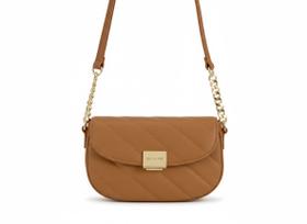 Bolsa Beira Rio Matelassê Camel Design Sofisticado -