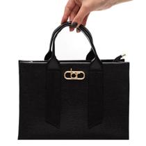 Bolsa Beira Rio Napa Estilosa Moderna Feminina Preto