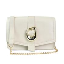 Bolsa Beira Rio Off White Feminino Alça Corrente Dourado - Bolsa Beira Rio Off White Feminino Alça Corrente Dourado -