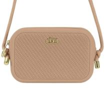 Bolsa Beira Rio Tira Colo Cordão Transversal Elegante Faminina Nude