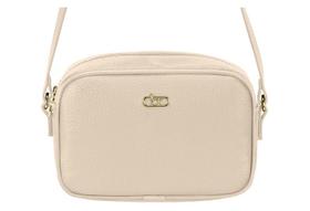 Bolsa Beira Rio Tiracolo Feminina Com Detalhe Metálico Creme Bolsa Beira Rio Tiracolo Feminina Com Detalhe Metálico Creme