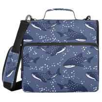 Bolsa Binder XUWU Whale Shark de 3 anéis com alça e alça de ombro Bolsa Binder XUWU Whale Shark de 3 anéis com alça e alça de ombro