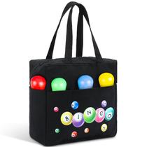 Bolsa Bingo Dauber Sacos de bingo Windyun com 10 bolsos pretos