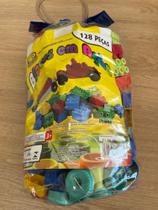 Bolsa Blocos Com 128 Peças e Rodinhas de Encaixa Montar Brinquedo Infantil Sala Creche - 103 DA ONDA Bolsa Blocos Com 128 Peças e Rodinhas de Encaixa Montar Brinquedo Infantil Sala Creche - 103 DA ONDA