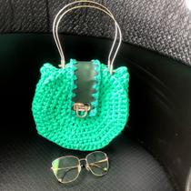 Bolsa Boho Verde feita a mão