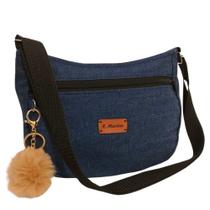Bolsa Bolsinha Jeans Pequena/média Tiracolo Alça Transversal regulável espaçosa moda blog casual passeio trabalho bag shoulder