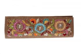 BOLSA BORDADA BEGE PU-BT992 A10xC28 CM FL BOLSA BORDADA BEGE PU-BT992 A10xC28 CM FL