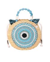 Bolsa bordada de palha natural bag mandala luxo theron oficial