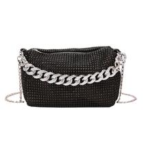 Bolsa Brilhosa Malha de Strass Mão Ombro Festa Noite 2 Alças