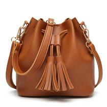 Bolsa Bucket Bag Wokex - Bolsa Messenger Marrom para Mulheres