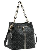 Bolsa Bucket Monograma Elegance - Alça de Mão - Chenson 3485501 - Preto Bolsa Bucket Monograma Elegance - Alça de Mão - Chenson 3485501 - Preto