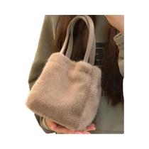 Bolsa Bucket Prateada Feminina, Estilo Fashion Simples, Bolsa De Almoço Com Alça, Textura Estilo