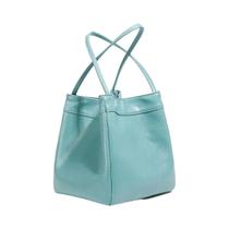 Bolsa Bucket Prateada Feminina, Estilo Fashion Simples, Bolsa De Almoço Com Alça, Textura Estilo
