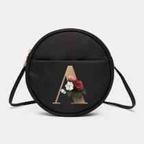 Bolsa C/ Letra Nome Pequena Redonda Nylon Tactel Impermeável