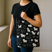 Bolsa Cachorrinhos Pet Dog Tecido Ecobag Sacola Feminina