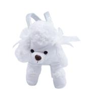Bolsa Cachorro Poodle Branco 23X23cm - Pelúcia - Fofy Toys