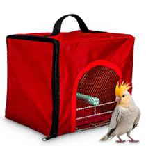 Bolsa Caixa de Transporte Calopsita Periquito Aves Pequeno Porte Impermeável Com Poleiro JelPlast