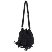 Bolsa Camurça Feminina Com Alça Transversal Corrente Pequena Ombro Lateral